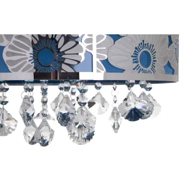 Klosz Sufitowy Liść z Kryształami Ø 40 cm